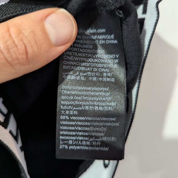 Calvin Klein Black Milano Jersey Tank Top Athleisure Women's XS Streetwear - Picture 5 of 7